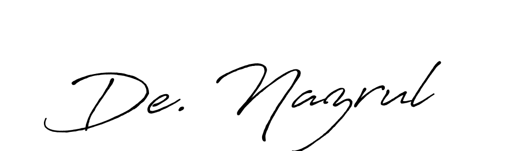 It looks lik you need a new signature style for name De. Nazrul. Design unique handwritten (Antro_Vectra_Bolder) signature with our free signature maker in just a few clicks. De. Nazrul signature style 7 images and pictures png