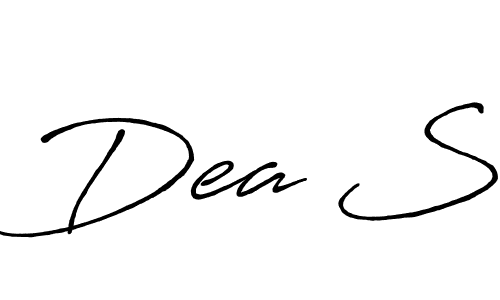 How to make Dea S signature? Antro_Vectra_Bolder is a professional autograph style. Create handwritten signature for Dea S name. Dea S signature style 7 images and pictures png