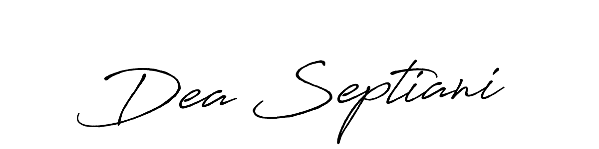 It looks lik you need a new signature style for name Dea Septiani. Design unique handwritten (Antro_Vectra_Bolder) signature with our free signature maker in just a few clicks. Dea Septiani signature style 7 images and pictures png