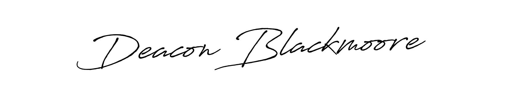 Create a beautiful signature design for name Deacon Blackmoore. With this signature (Antro_Vectra_Bolder) fonts, you can make a handwritten signature for free. Deacon Blackmoore signature style 7 images and pictures png