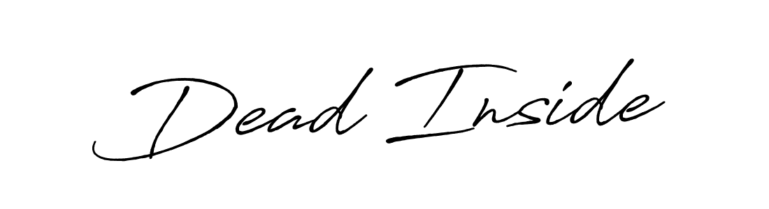 Create a beautiful signature design for name Dead Inside. With this signature (Antro_Vectra_Bolder) fonts, you can make a handwritten signature for free. Dead Inside signature style 7 images and pictures png