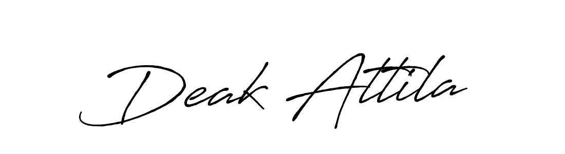 Make a beautiful signature design for name Deak Attila. With this signature (Antro_Vectra_Bolder) style, you can create a handwritten signature for free. Deak Attila signature style 7 images and pictures png