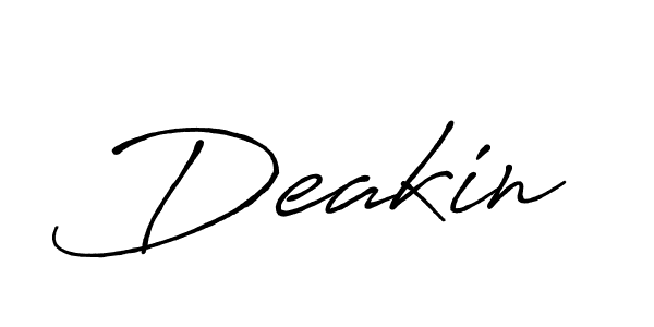 It looks lik you need a new signature style for name Deakin. Design unique handwritten (Antro_Vectra_Bolder) signature with our free signature maker in just a few clicks. Deakin signature style 7 images and pictures png