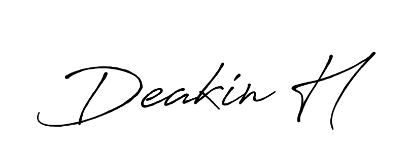 Use a signature maker to create a handwritten signature online. With this signature software, you can design (Antro_Vectra_Bolder) your own signature for name Deakin H. Deakin H signature style 7 images and pictures png