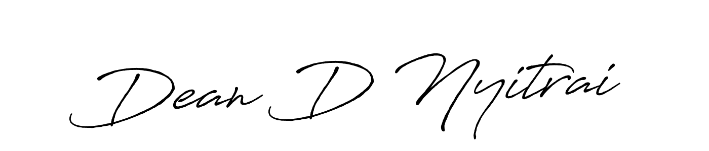 The best way (Antro_Vectra_Bolder) to make a short signature is to pick only two or three words in your name. The name Dean D Nyitrai include a total of six letters. For converting this name. Dean D Nyitrai signature style 7 images and pictures png