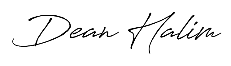 You should practise on your own different ways (Antro_Vectra_Bolder) to write your name (Dean Halim) in signature. Don't let someone else do it for you. Dean Halim signature style 7 images and pictures png