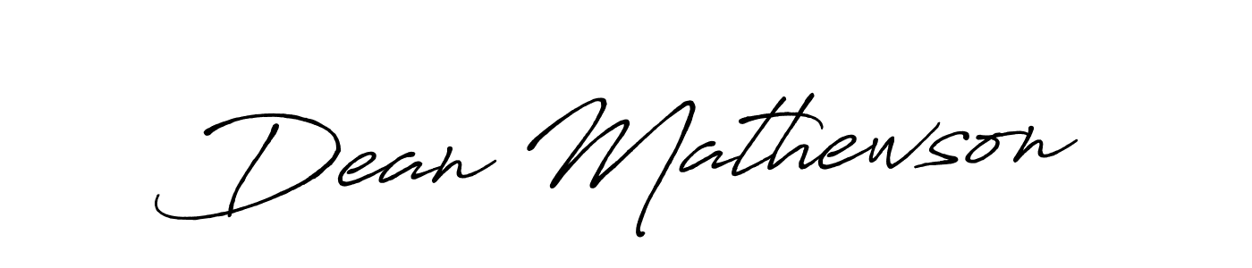 How to make Dean Mathewson name signature. Use Antro_Vectra_Bolder style for creating short signs online. This is the latest handwritten sign. Dean Mathewson signature style 7 images and pictures png