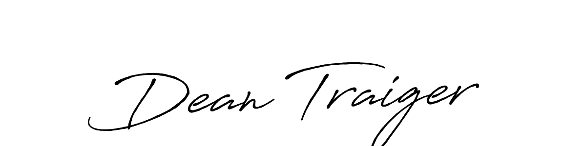 How to make Dean Traiger name signature. Use Antro_Vectra_Bolder style for creating short signs online. This is the latest handwritten sign. Dean Traiger signature style 7 images and pictures png