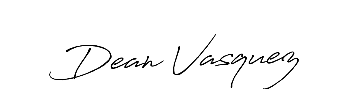 Create a beautiful signature design for name Dean Vasquez. With this signature (Antro_Vectra_Bolder) fonts, you can make a handwritten signature for free. Dean Vasquez signature style 7 images and pictures png