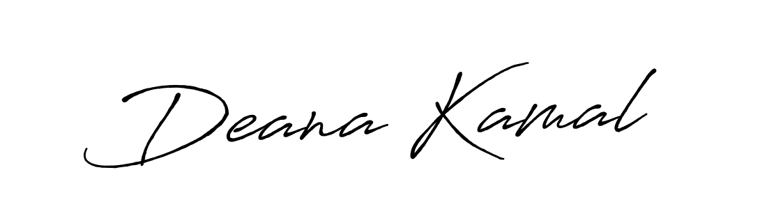 Design your own signature with our free online signature maker. With this signature software, you can create a handwritten (Antro_Vectra_Bolder) signature for name Deana Kamal. Deana Kamal signature style 7 images and pictures png