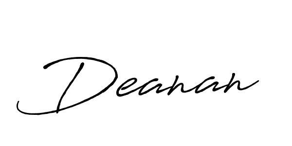 Design your own signature with our free online signature maker. With this signature software, you can create a handwritten (Antro_Vectra_Bolder) signature for name Deanan. Deanan signature style 7 images and pictures png