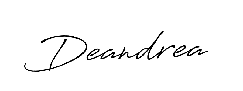 How to make Deandrea signature? Antro_Vectra_Bolder is a professional autograph style. Create handwritten signature for Deandrea name. Deandrea signature style 7 images and pictures png