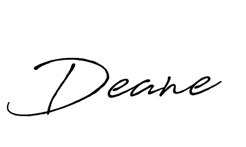 Deane stylish signature style. Best Handwritten Sign (Antro_Vectra_Bolder) for my name. Handwritten Signature Collection Ideas for my name Deane. Deane signature style 7 images and pictures png