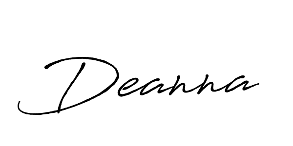 Make a beautiful signature design for name Deanna. With this signature (Antro_Vectra_Bolder) style, you can create a handwritten signature for free. Deanna signature style 7 images and pictures png
