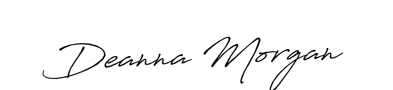 Use a signature maker to create a handwritten signature online. With this signature software, you can design (Antro_Vectra_Bolder) your own signature for name Deanna Morgan. Deanna Morgan signature style 7 images and pictures png