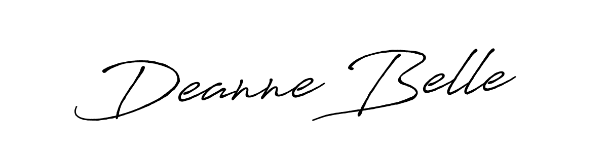 You should practise on your own different ways (Antro_Vectra_Bolder) to write your name (Deanne Belle) in signature. don't let someone else do it for you. Deanne Belle signature style 7 images and pictures png