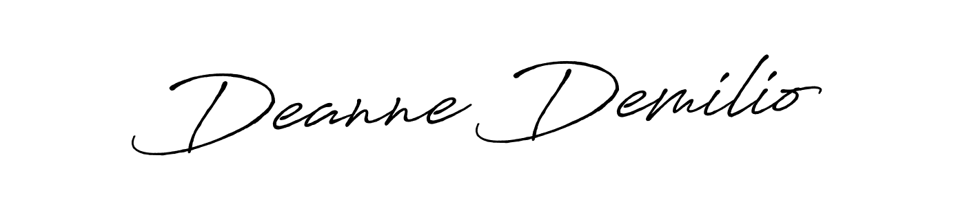 Use a signature maker to create a handwritten signature online. With this signature software, you can design (Antro_Vectra_Bolder) your own signature for name Deanne Demilio. Deanne Demilio signature style 7 images and pictures png