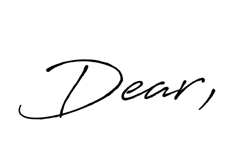How to make Dear, signature? Antro_Vectra_Bolder is a professional autograph style. Create handwritten signature for Dear, name. Dear, signature style 7 images and pictures png