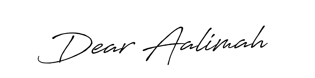 Dear Aalimah stylish signature style. Best Handwritten Sign (Antro_Vectra_Bolder) for my name. Handwritten Signature Collection Ideas for my name Dear Aalimah. Dear Aalimah signature style 7 images and pictures png