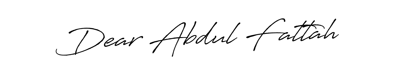Make a beautiful signature design for name Dear Abdul Fattah. With this signature (Antro_Vectra_Bolder) style, you can create a handwritten signature for free. Dear Abdul Fattah signature style 7 images and pictures png
