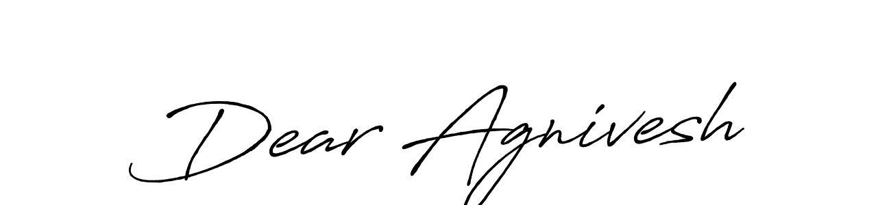 Similarly Antro_Vectra_Bolder is the best handwritten signature design. Signature creator online .You can use it as an online autograph creator for name Dear Agnivesh. Dear Agnivesh signature style 7 images and pictures png