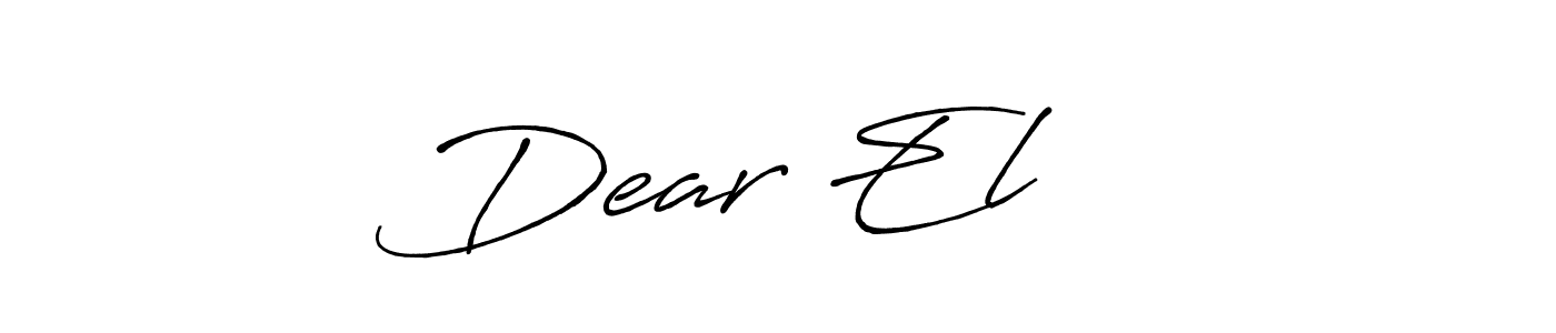 Make a beautiful signature design for name Dear El ❤️. Use this online signature maker to create a handwritten signature for free. Dear El ❤️ signature style 7 images and pictures png