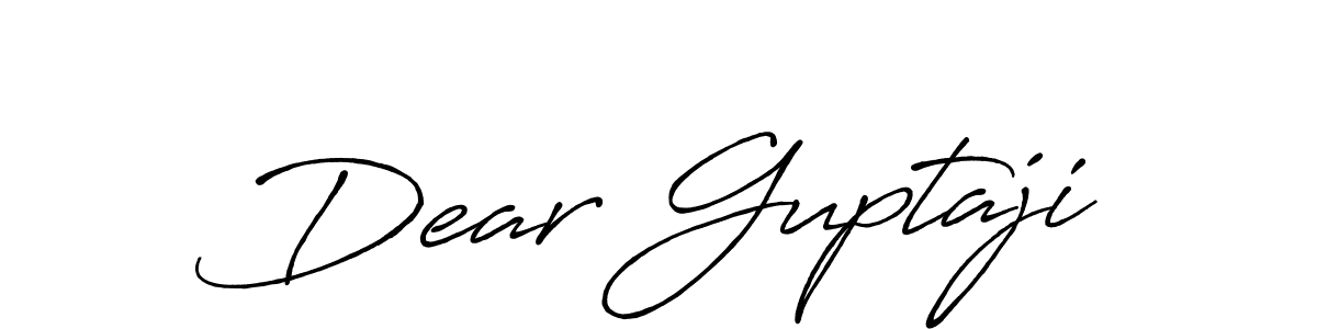 Design your own signature with our free online signature maker. With this signature software, you can create a handwritten (Antro_Vectra_Bolder) signature for name Dear Guptaji. Dear Guptaji signature style 7 images and pictures png
