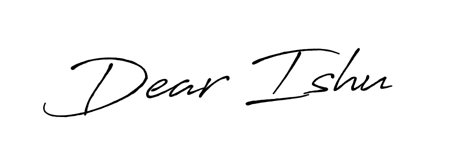 The best way (Antro_Vectra_Bolder) to make a short signature is to pick only two or three words in your name. The name Dear Ishu include a total of six letters. For converting this name. Dear Ishu signature style 7 images and pictures png