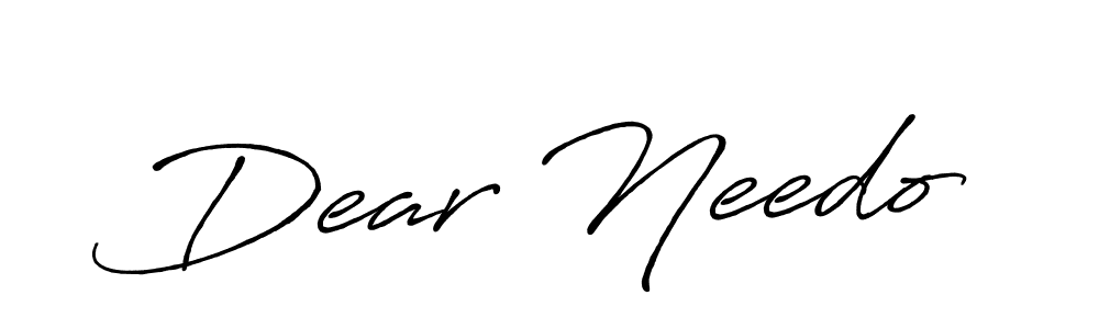 Create a beautiful signature design for name Dear Needo. With this signature (Antro_Vectra_Bolder) fonts, you can make a handwritten signature for free. Dear Needo signature style 7 images and pictures png