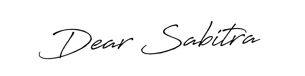 Design your own signature with our free online signature maker. With this signature software, you can create a handwritten (Antro_Vectra_Bolder) signature for name Dear Sabitra. Dear Sabitra signature style 7 images and pictures png