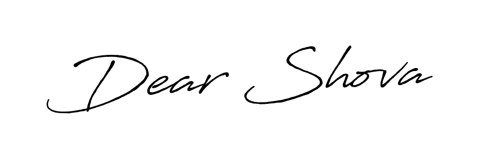 How to make Dear Shova name signature. Use Antro_Vectra_Bolder style for creating short signs online. This is the latest handwritten sign. Dear Shova signature style 7 images and pictures png