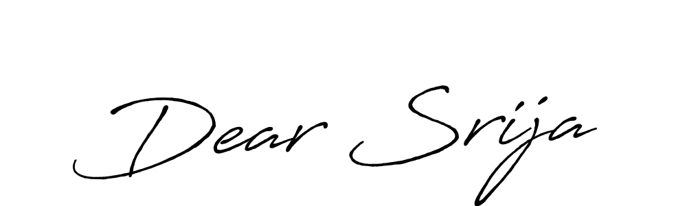 The best way (Antro_Vectra_Bolder) to make a short signature is to pick only two or three words in your name. The name Dear Srija include a total of six letters. For converting this name. Dear Srija signature style 7 images and pictures png