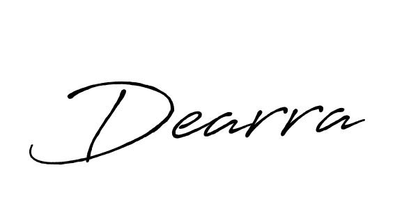 Dearra stylish signature style. Best Handwritten Sign (Antro_Vectra_Bolder) for my name. Handwritten Signature Collection Ideas for my name Dearra. Dearra signature style 7 images and pictures png