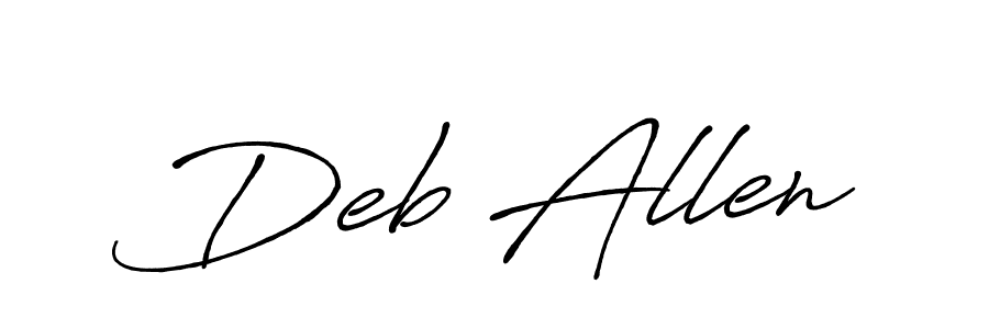 How to make Deb Allen signature? Antro_Vectra_Bolder is a professional autograph style. Create handwritten signature for Deb Allen name. Deb Allen signature style 7 images and pictures png