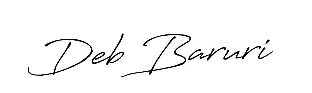 Also You can easily find your signature by using the search form. We will create Deb Baruri name handwritten signature images for you free of cost using Antro_Vectra_Bolder sign style. Deb Baruri signature style 7 images and pictures png