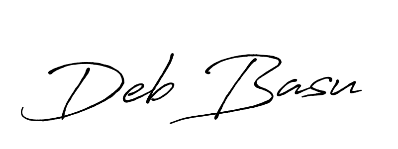 Design your own signature with our free online signature maker. With this signature software, you can create a handwritten (Antro_Vectra_Bolder) signature for name Deb Basu. Deb Basu signature style 7 images and pictures png