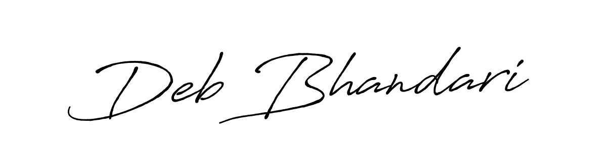 Also You can easily find your signature by using the search form. We will create Deb Bhandari name handwritten signature images for you free of cost using Antro_Vectra_Bolder sign style. Deb Bhandari signature style 7 images and pictures png