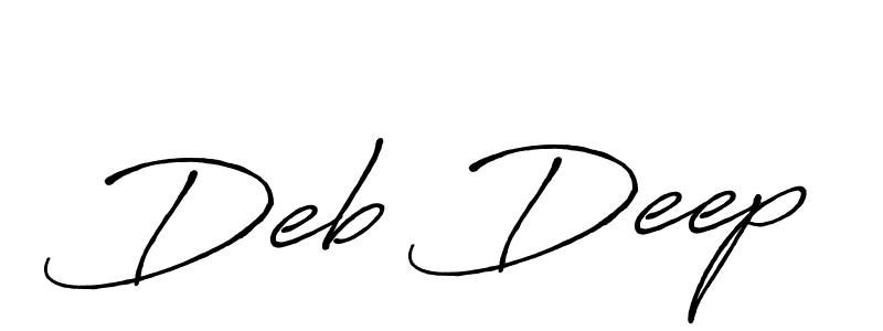 Use a signature maker to create a handwritten signature online. With this signature software, you can design (Antro_Vectra_Bolder) your own signature for name Deb Deep. Deb Deep signature style 7 images and pictures png