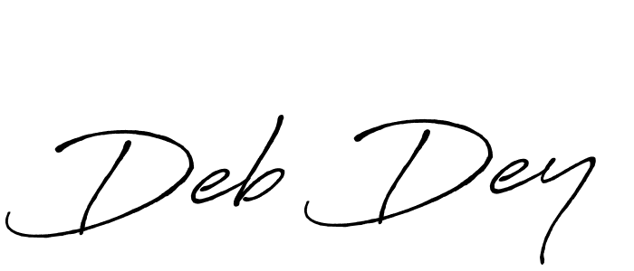 Also You can easily find your signature by using the search form. We will create Deb Dey name handwritten signature images for you free of cost using Antro_Vectra_Bolder sign style. Deb Dey signature style 7 images and pictures png