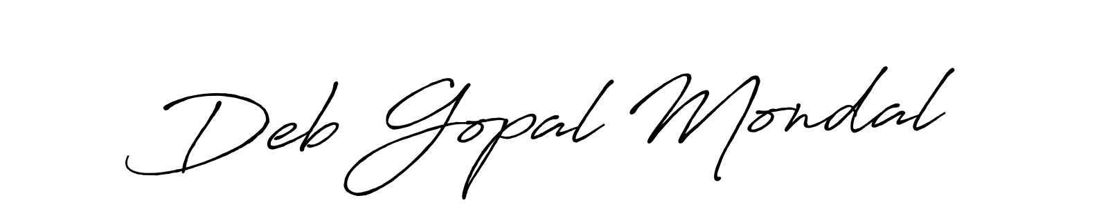 Make a beautiful signature design for name Deb Gopal Mondal. With this signature (Antro_Vectra_Bolder) style, you can create a handwritten signature for free. Deb Gopal Mondal signature style 7 images and pictures png