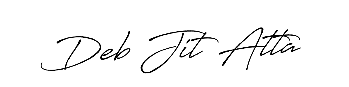 Use a signature maker to create a handwritten signature online. With this signature software, you can design (Antro_Vectra_Bolder) your own signature for name Deb Jit Atta. Deb Jit Atta signature style 7 images and pictures png
