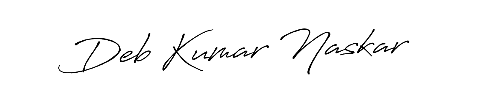 How to make Deb Kumar Naskar name signature. Use Antro_Vectra_Bolder style for creating short signs online. This is the latest handwritten sign. Deb Kumar Naskar signature style 7 images and pictures png