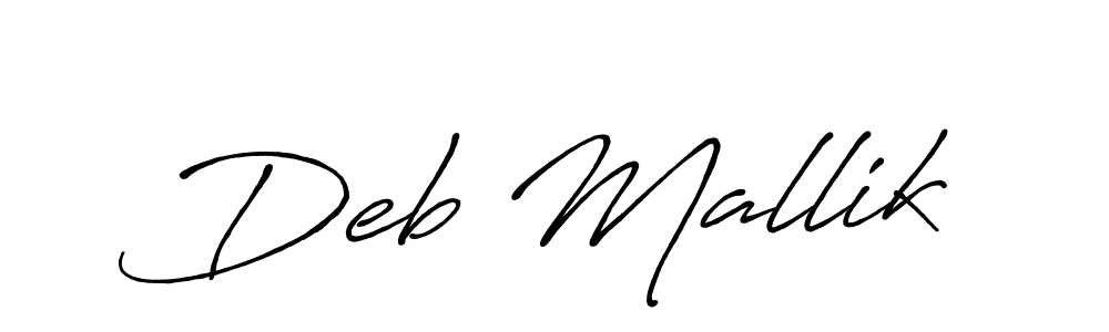 Use a signature maker to create a handwritten signature online. With this signature software, you can design (Antro_Vectra_Bolder) your own signature for name Deb Mallik. Deb Mallik signature style 7 images and pictures png