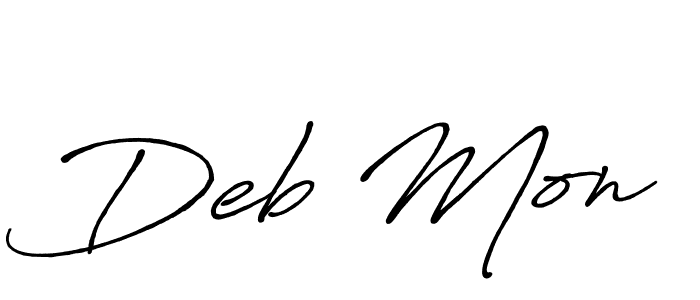 You can use this online signature creator to create a handwritten signature for the name Deb Mon. This is the best online autograph maker. Deb Mon signature style 7 images and pictures png