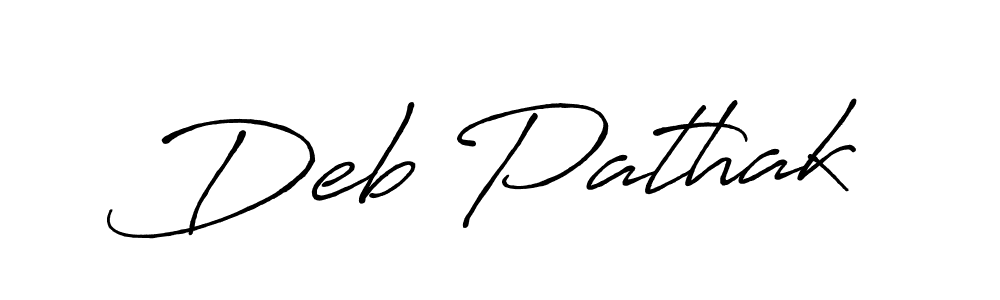 Also we have Deb Pathak name is the best signature style. Create professional handwritten signature collection using Antro_Vectra_Bolder autograph style. Deb Pathak signature style 7 images and pictures png