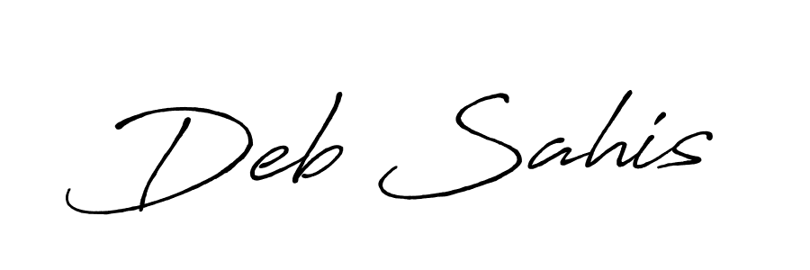 You should practise on your own different ways (Antro_Vectra_Bolder) to write your name (Deb Sahis) in signature. don't let someone else do it for you. Deb Sahis signature style 7 images and pictures png