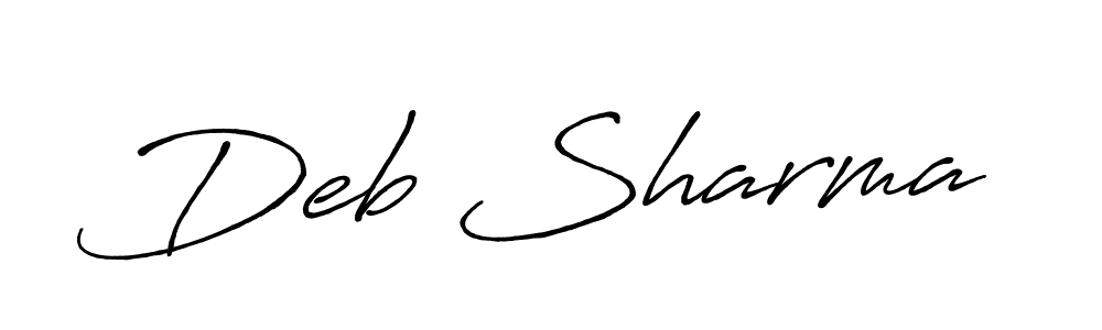 You should practise on your own different ways (Antro_Vectra_Bolder) to write your name (Deb Sharma) in signature. don't let someone else do it for you. Deb Sharma signature style 7 images and pictures png