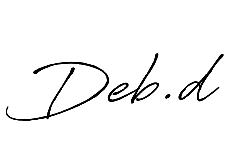 How to make Deb.d signature? Antro_Vectra_Bolder is a professional autograph style. Create handwritten signature for Deb.d name. Deb.d signature style 7 images and pictures png