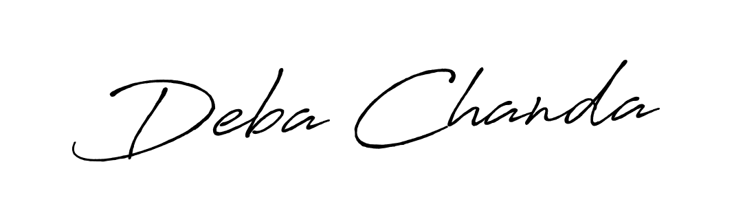 Deba Chanda stylish signature style. Best Handwritten Sign (Antro_Vectra_Bolder) for my name. Handwritten Signature Collection Ideas for my name Deba Chanda. Deba Chanda signature style 7 images and pictures png