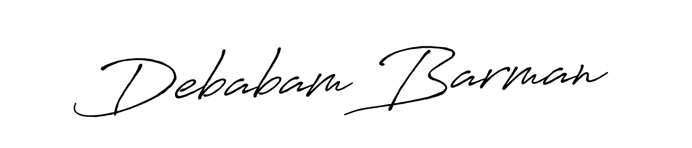 It looks lik you need a new signature style for name Debabam Barman. Design unique handwritten (Antro_Vectra_Bolder) signature with our free signature maker in just a few clicks. Debabam Barman signature style 7 images and pictures png